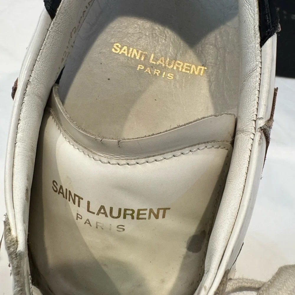 Authentic Saint Laurent Leather Star Sneakers - Picture 16 of 17